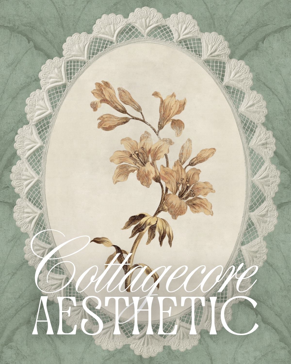Cottagecore wallpapers and printable wall art featuring wildflowers, botanical illustrations, vintage artwork, and cozy countryside aesthetics.