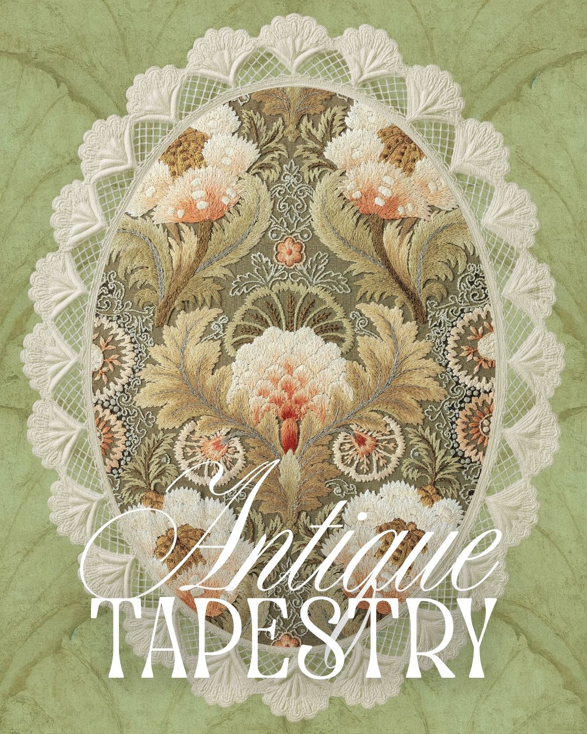 Vintage textile art featuring antique patterns, tapestry-inspired designs, decorative wallpapers, and printable wall art.