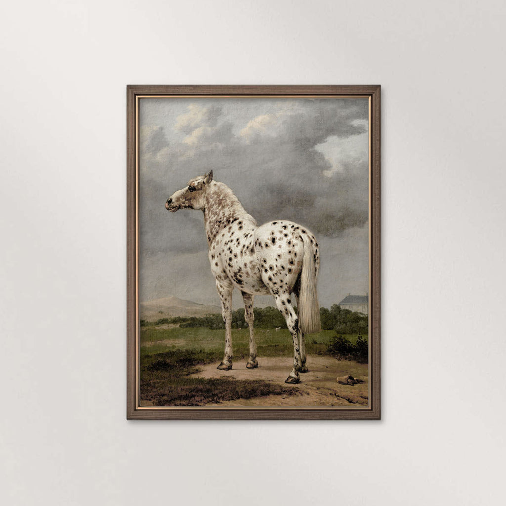 Vertical Black & White Horse Wall Art Printable (Classic English Equestrian Portrait)