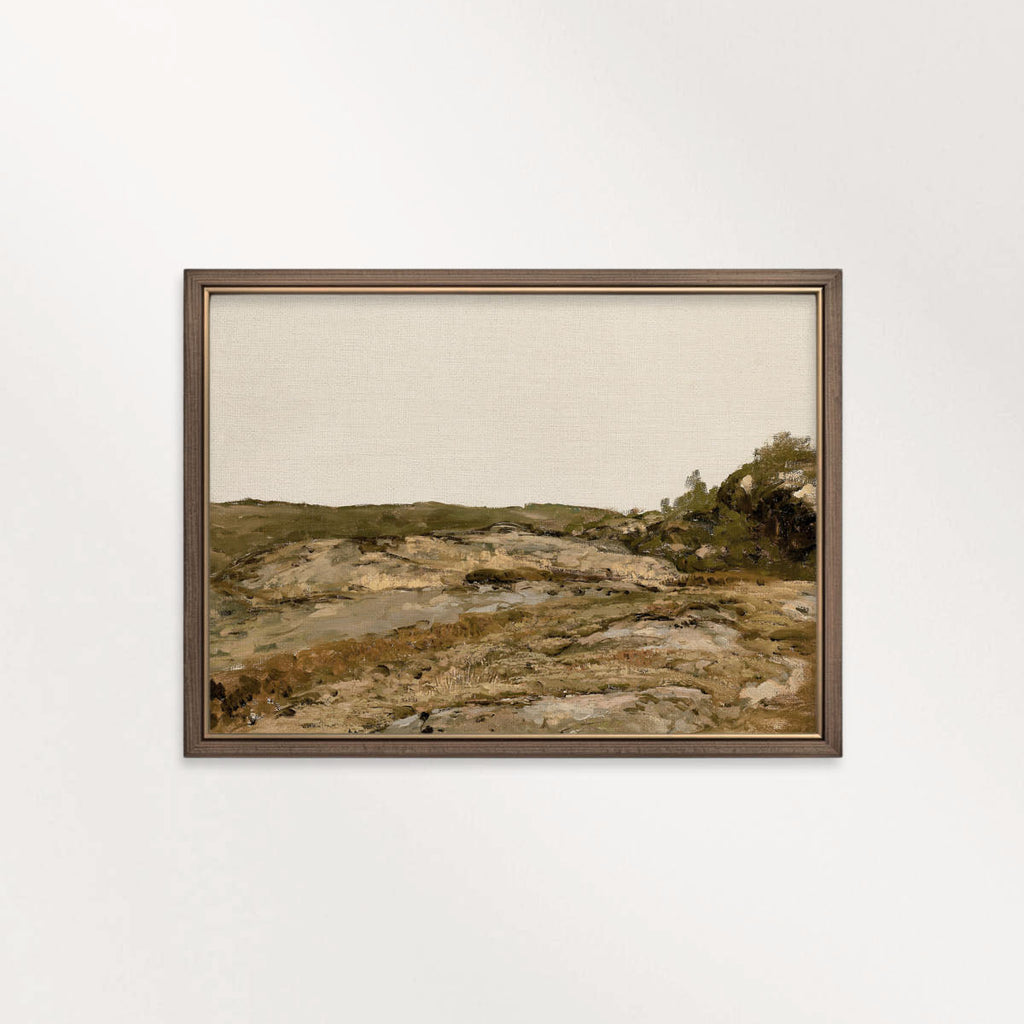 Neutral Brown Boho Landscape Printable Wall Art | Rustic Minimal Decor