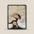 19th-Century French Bird iPhone & iPad Wallpaper Set – Antique Farmhouse Tapestry Aesthetic (Digital Download)
