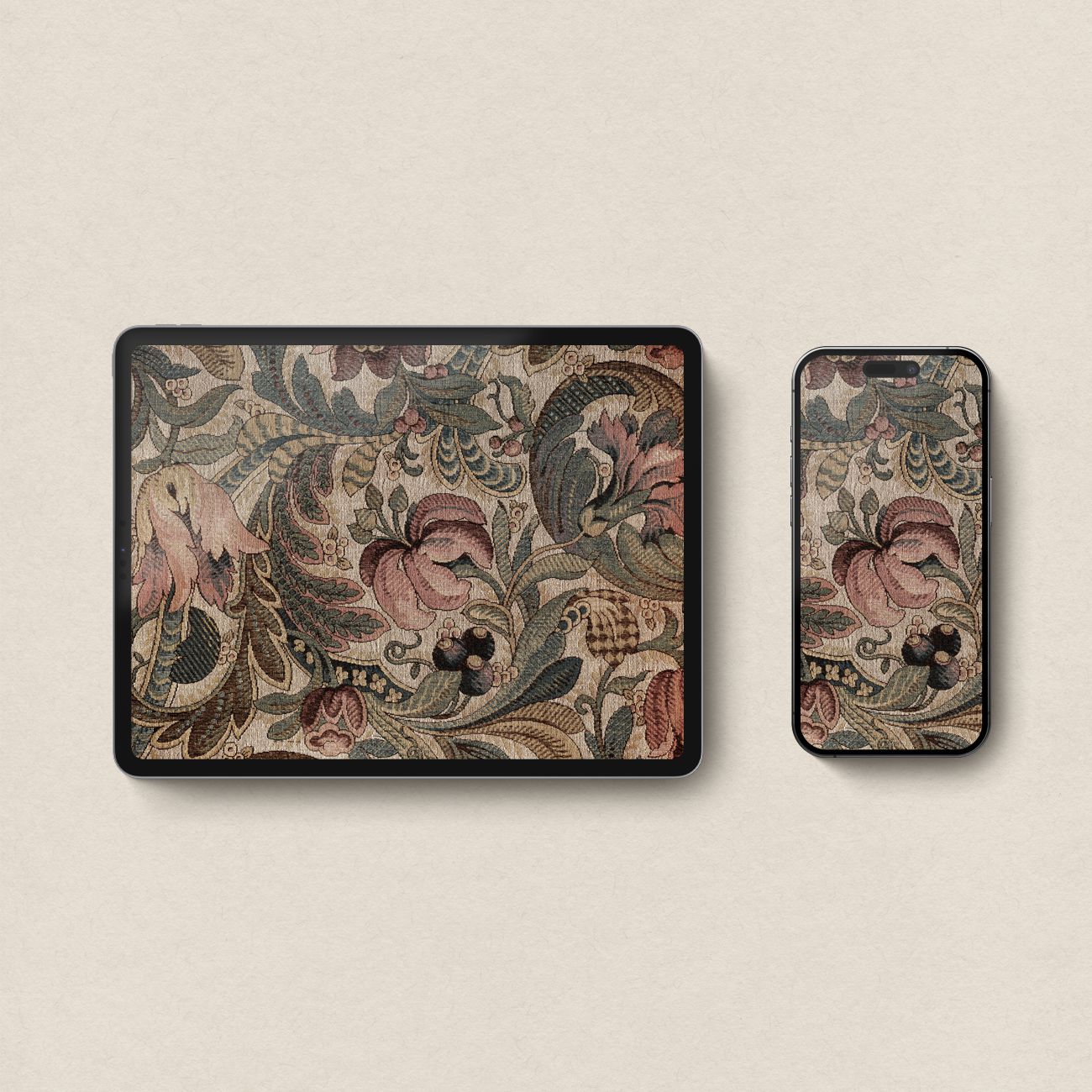 Vintage Tiger Lily Botanical Wallpaper Bundle (Digital Download)
