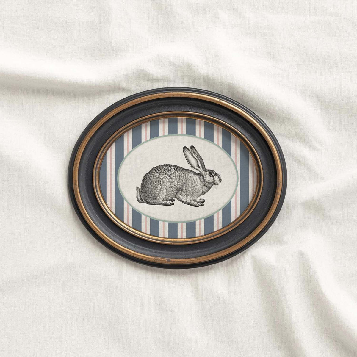 Circus Rabbit Print – Vintage Storybook Nursery Wall Art