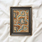 Burnt Orange Paisley Wall Art Printable – Vintage Autumn Textile Print (Digital Download)