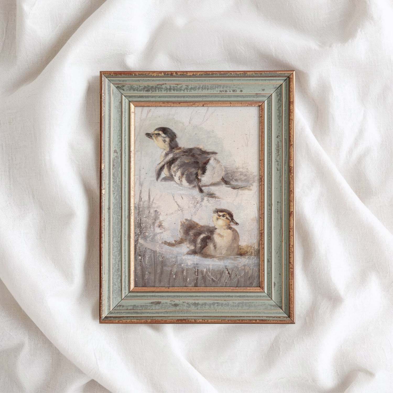 Ducklings Nursery Wall Art Printable (Digital Download) — Rustic Farmhouse Vertical Animal Decor