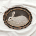 Vintage Bunny Rabbit Nursery Printable Wall Art (Digital Download) — Soft Pink Spotted Farmhouse Decor