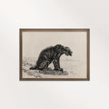 Antique Tiger Wall Art Printable | Moody Ink Sketch Animal Illustration
