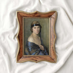 1920s Flapper Portrait Wall Art Printable | Blue Headband Vintage Oil Painting Woman (Digital Download)