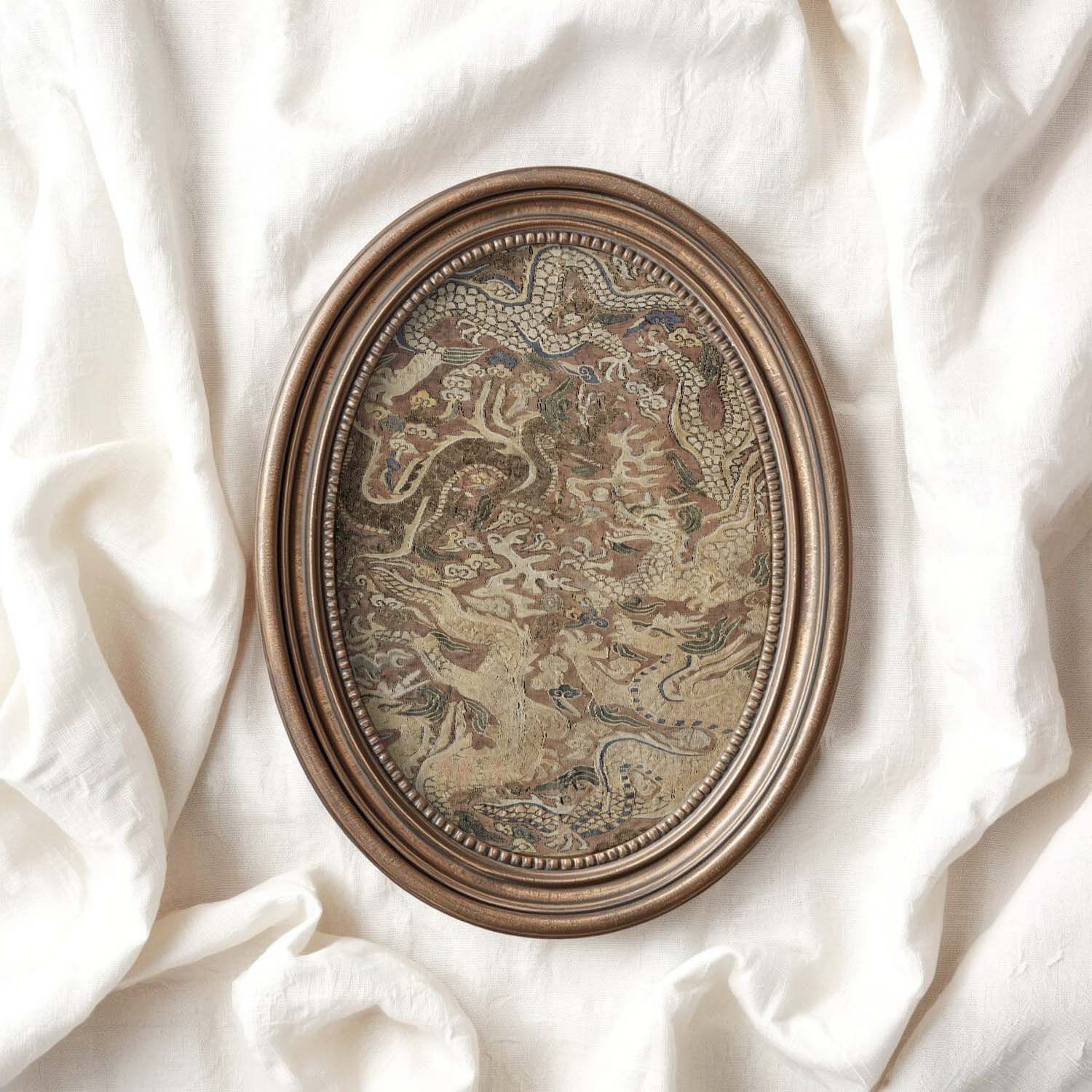 Antique Chinese Dragon Wall Art Printable – Vintage Mythical Tapestry Print (Digital Download)