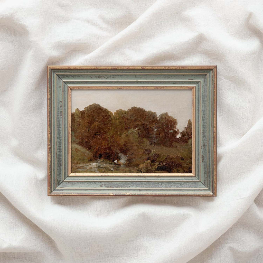Moody Rustic Autumn Forest Printable Wall Art | Vintage Autumn Nature Print