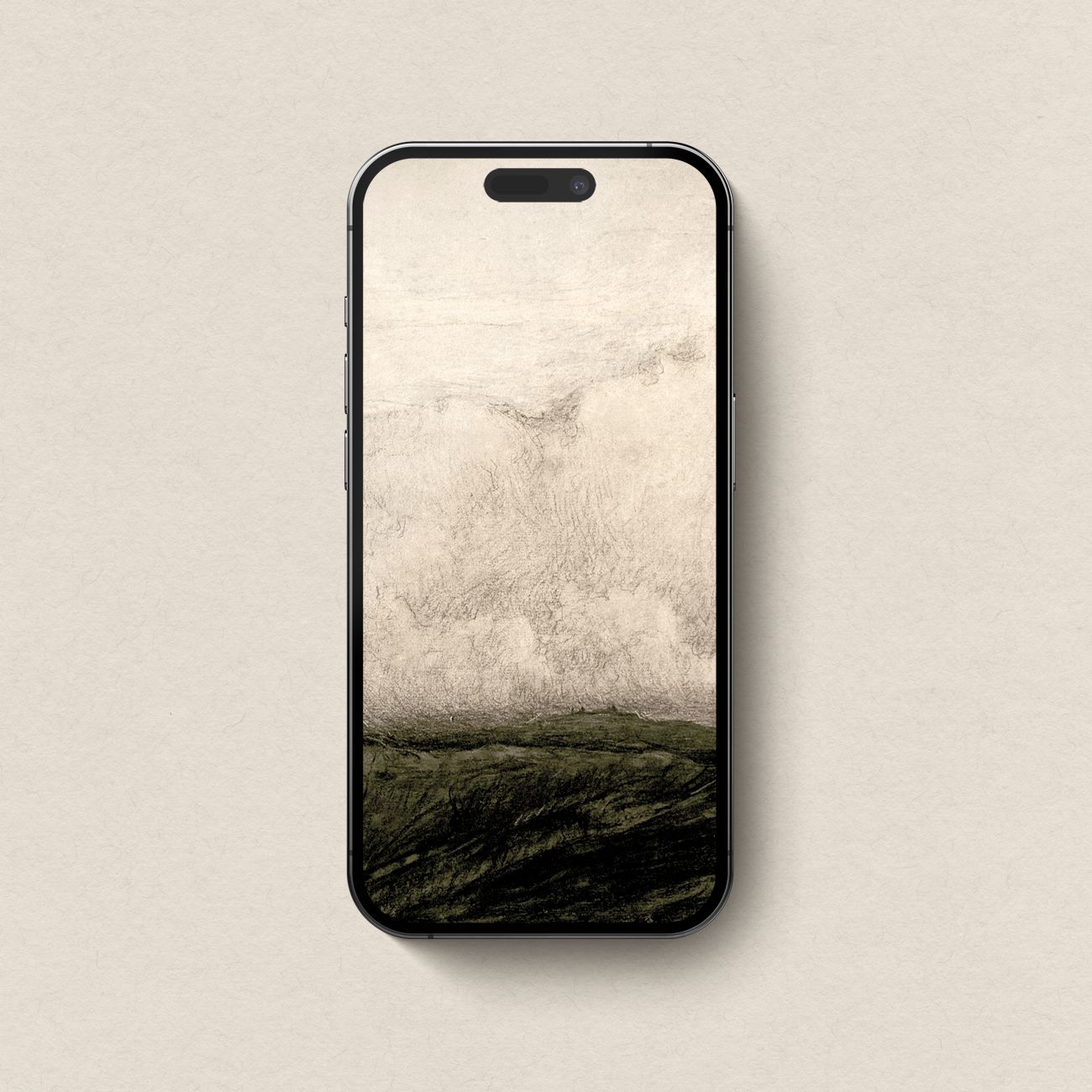 Minimal Moody Dark Green Landscape Wallpaper Bundle | iPhone, iPad & Desktop Wallpapers (Digital Download)