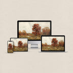 Vintage Autumn Tree Matching Device Wallpapers (Heritage Fall Art)