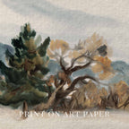 Vintage Autumn Muted Landscape Printable Wall Art