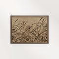 Antique Autumn Wildflower Wall Art Printable – Mid Century Neutral Beige Botanical Print