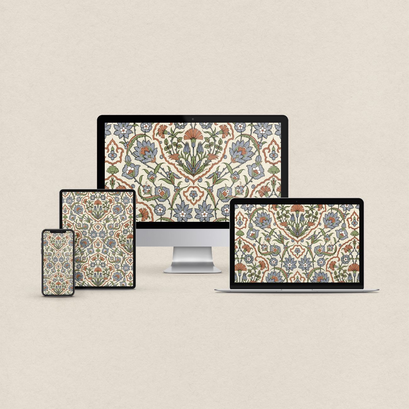 Portuguese Tile Wallpaper Bundle – Azulejo 4-Device Set (iPhone, iPad, MacBook & Desktop) (Digital Download)