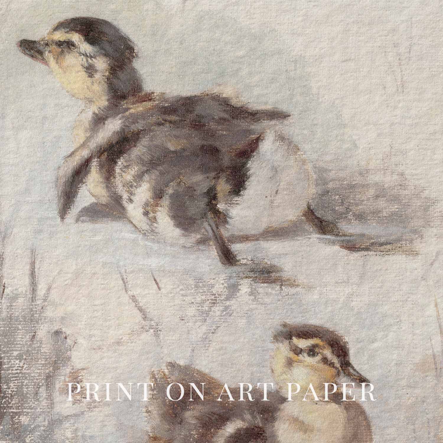 Ducklings Nursery Wall Art Printable (Digital Download) — Rustic Farmhouse Vertical Animal Decor