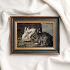 Baroque Rabbit Wall Art Print (Antique Dark Romantic Woodland Landscape)