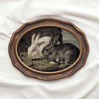 Baroque Rabbit Wall Art Print (Antique Dark Romantic Woodland Landscape)