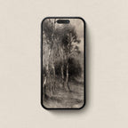 Charcoal Birch Tree Wallpaper Set | iPhone & iPad Minimal Monochrome Forest