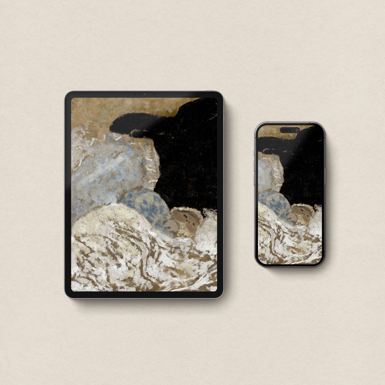 Textured Blue Sky iPhone & iPad Wallpaper Set (Digital Download)