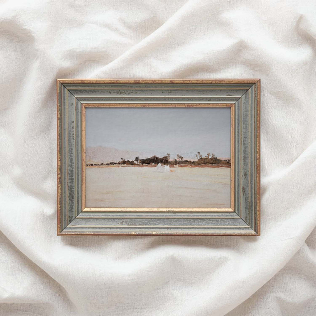 Minimal Blue & White Coastal Printable Wall Art | Abstract Beach Landscape