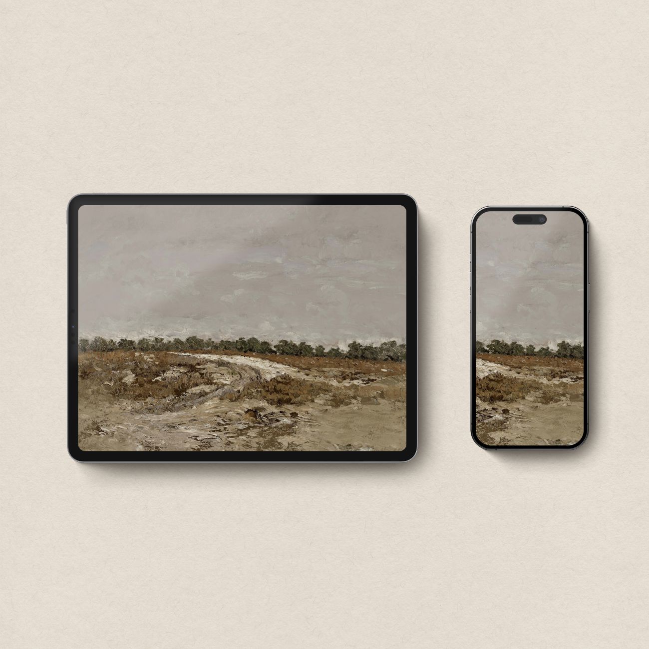 Rustic Neutral Wallpaper Bundle | iPhone, iPad & Desktop Wallpapers (Digital Download)