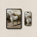 Boho White Horse iPhone & iPad Wallpaper Set (Digital Download)