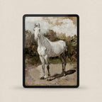 Boho White Horse iPhone & iPad Wallpaper Set (Digital Download)