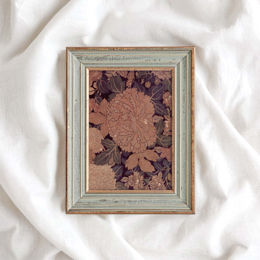 Rust & Plum Peony Wall Art Printable – Vintage Botanical Cottagecore Print (Digital Download)