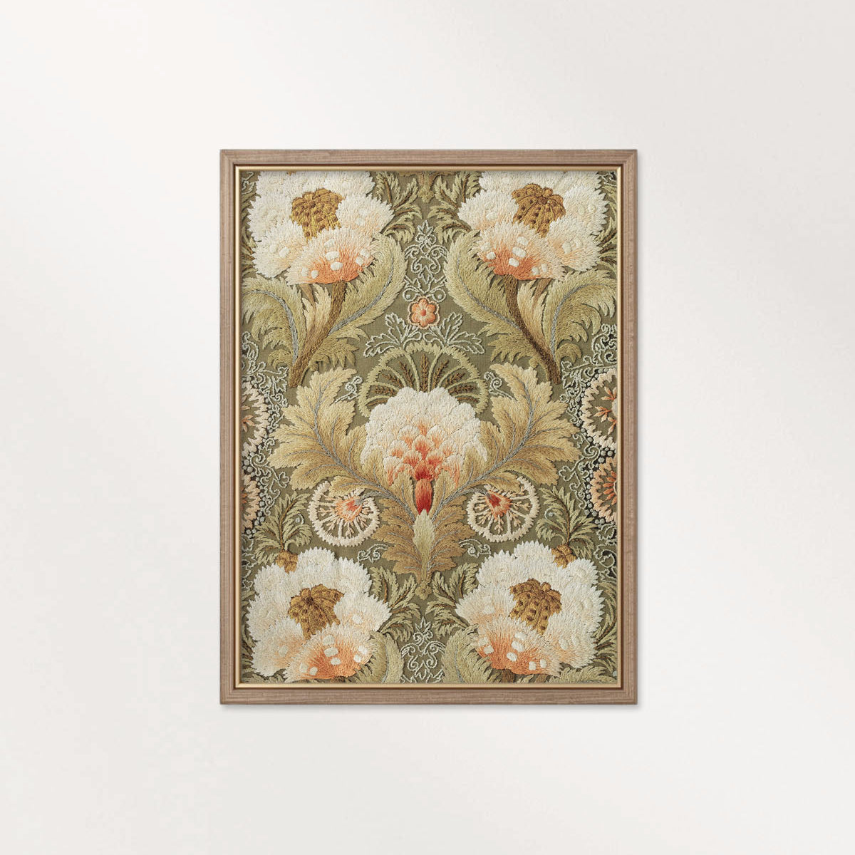 Vintage Botanical Floral Tapestry Wall Art Printable – Green Cottagecore Print (Digital Download)