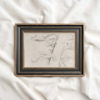 Windblown Pine Tree Wall Art Printable | Antique Minimal Pencil Sketch Print