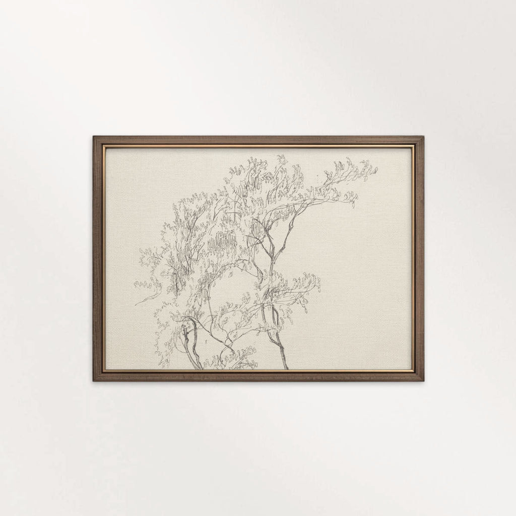 Tree Branch Wall Art Printable | Vintage Botanical Pencil Sketch Print