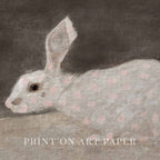 Vintage Bunny Rabbit Nursery Printable Wall Art (Digital Download) — Soft Pink Spotted Farmhouse Decor