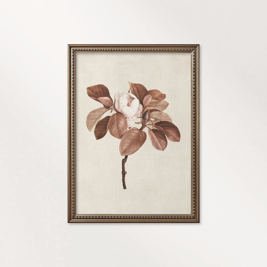 Burgundy Rose Botanical Wall Art Print Digital Download – Moody Vintage Wine Floral Printable Wall Art