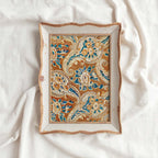 Burnt Orange Paisley Wall Art Printable – Vintage Autumn Textile Print (Digital Download)