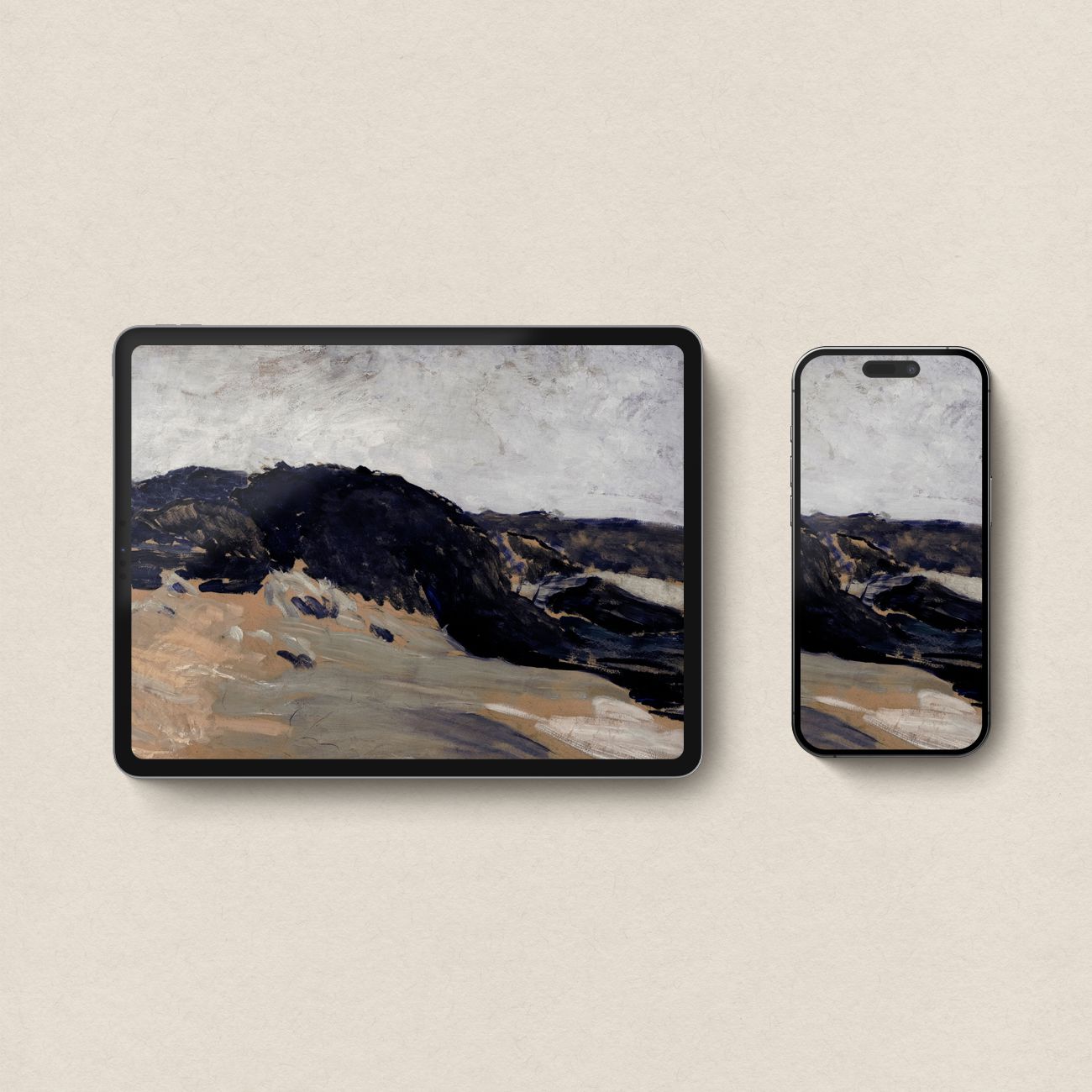 Muted Blue Coastal Device Wallpaper Bundle | iPhone, iPad & Desktop Wallpapers (Digital Download)