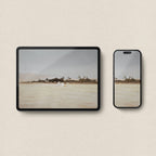 Minimal Blue & White Coastal Wallpaper Bundle | iPhone, iPad & Desktop Wallpapers (Digital Download)