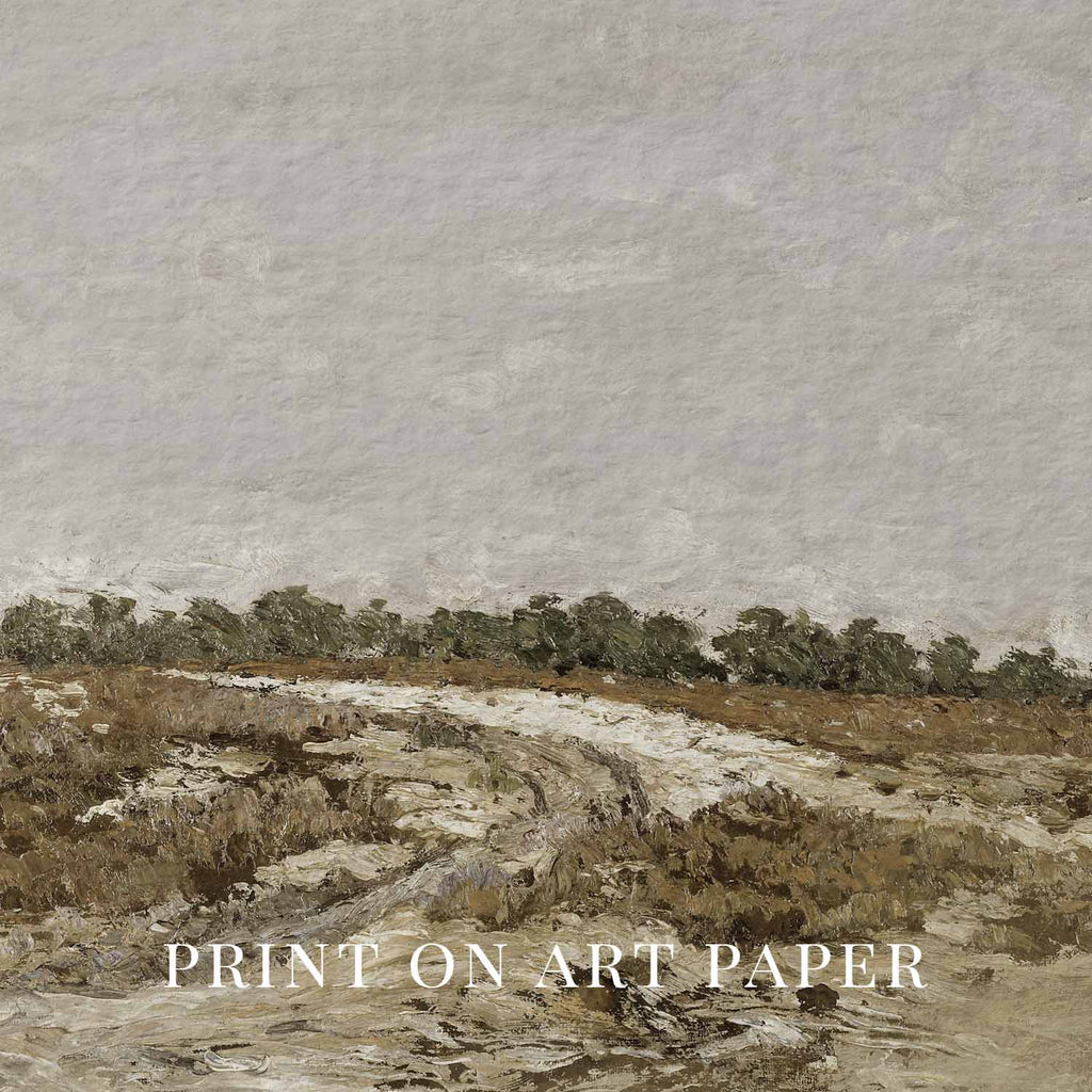 Rustic Neutral Landscape Printable Wall Art | Boho Nature Digital Download