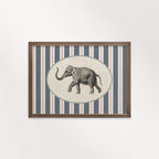 Circus Elephant Nursery Wall Art Printable (Digital Download) — Striped Carnival Storybook Decor