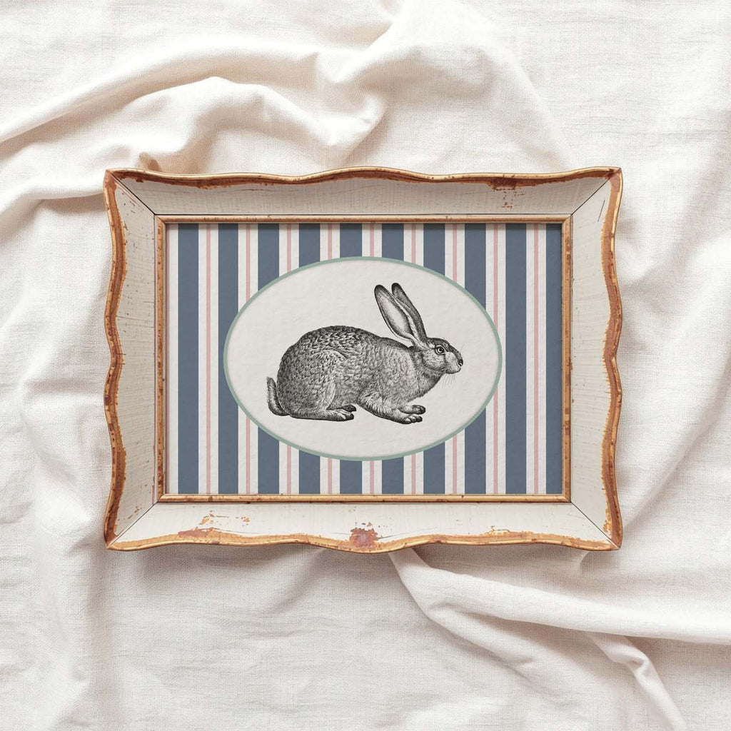 Circus Rabbit Print – Vintage Storybook Nursery Wall Art