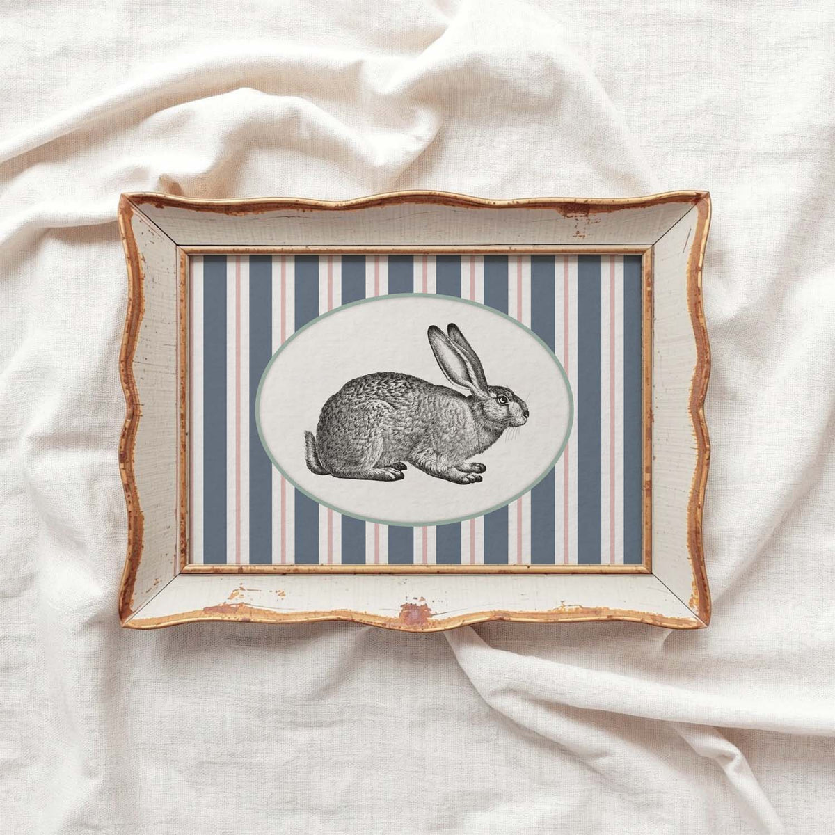 Circus Rabbit Print – Vintage Storybook Nursery Wall Art