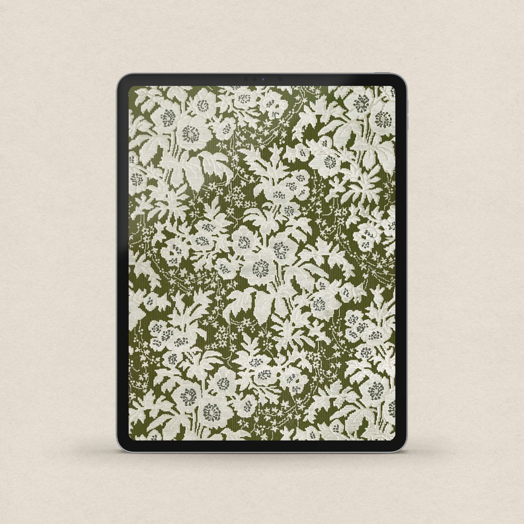 Cottage Fern Botanical Wallpaper Set – Green Floral iPhone & iPad Bundle (Digital Download)
