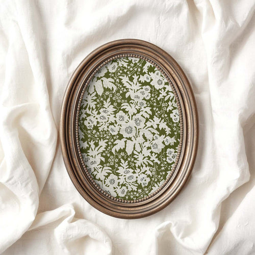 Baby’s Breath Floral Print – Green & White Vintage Botanical Wall Art