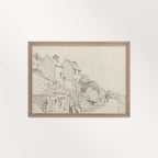 Vintage Rustic Cottage Pencil Sketch Wall Art Printable – Neutral Farmhouse Illustration Print