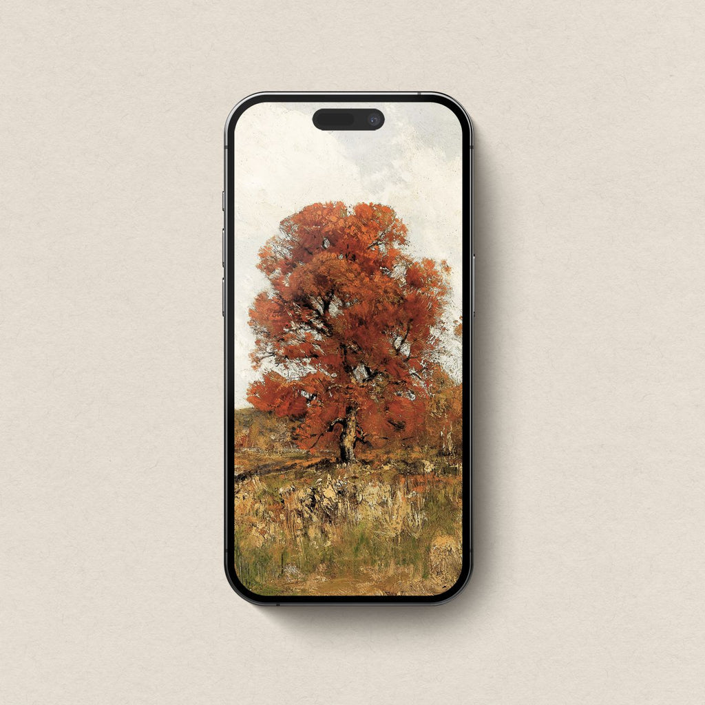 Vintage Autumn Tree Matching Device Wallpapers (Heritage Fall Art)