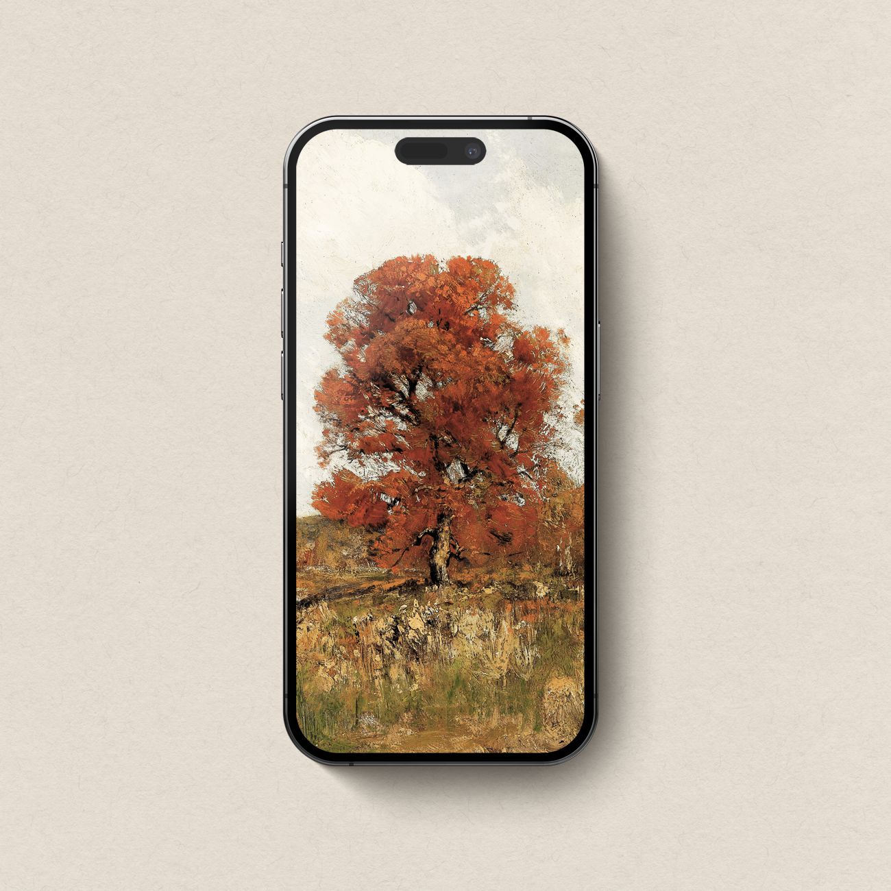 Vintage Autumn Tree Matching Device Wallpapers (Heritage Fall Art)