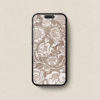 Vintage Botanical Textile Wallpaper Bundle – Soft Beige Floral Aesthetic (Digital Download)