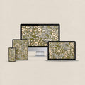 Wildflower Meadow Wallpaper Bundle – Olive Green Cottagecore 4-Device Set (iPhone, iPad, MacBook & Desktop)