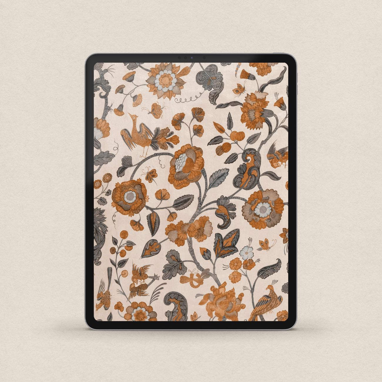 Terracotta Cottagecore iPhone & iPad Wallpaper Bundle – Vintage Botanical Aesthetic (Digital Download)