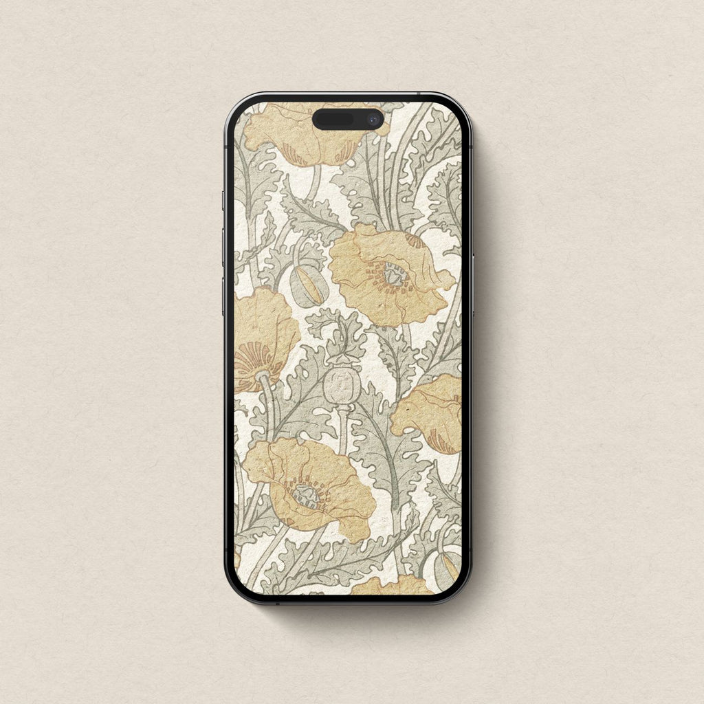 Yellow Floral Botanical Wallpaper Bundle – Cottagecore 4-Device Set (Digital Download)